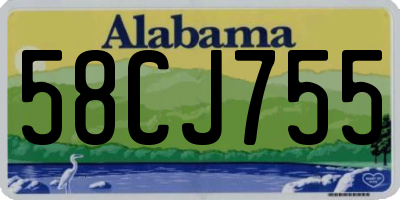 AL license plate 58CJ755