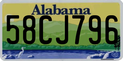 AL license plate 58CJ796