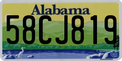 AL license plate 58CJ819