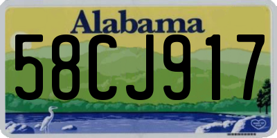 AL license plate 58CJ917