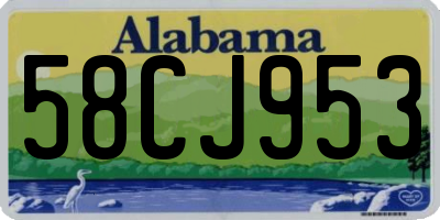 AL license plate 58CJ953