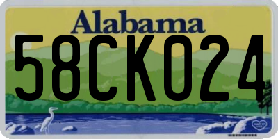AL license plate 58CK024