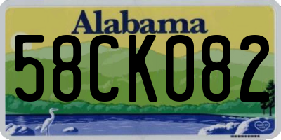 AL license plate 58CK082