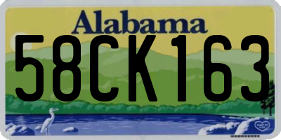 AL license plate 58CK163