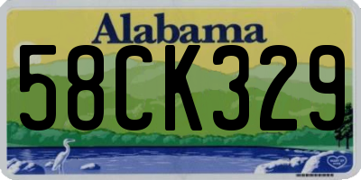 AL license plate 58CK329