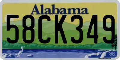 AL license plate 58CK349