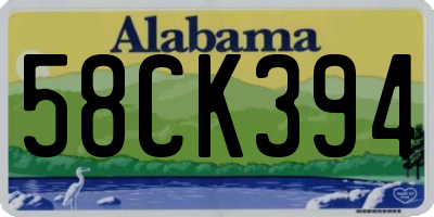 AL license plate 58CK394