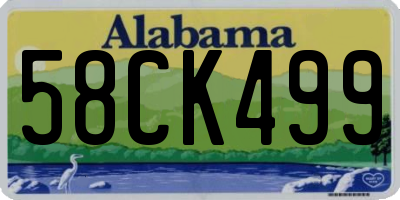AL license plate 58CK499