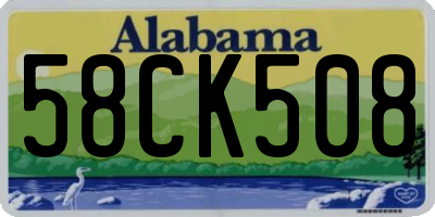 AL license plate 58CK508