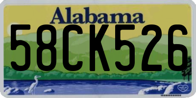 AL license plate 58CK526