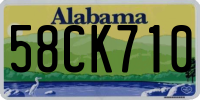AL license plate 58CK710