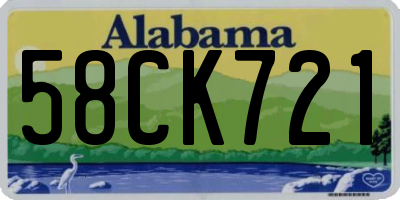 AL license plate 58CK721