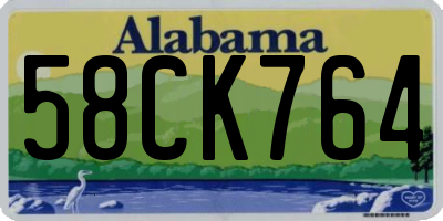 AL license plate 58CK764
