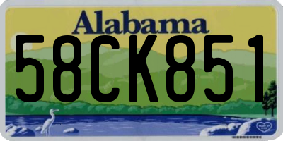 AL license plate 58CK851