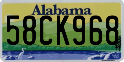 AL license plate 58CK968