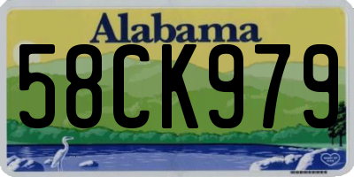 AL license plate 58CK979