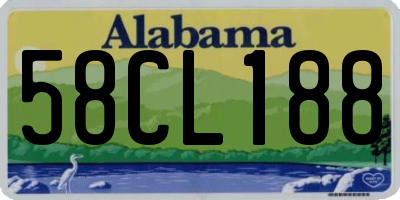 AL license plate 58CL188