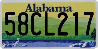 AL license plate 58CL217