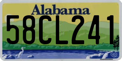 AL license plate 58CL241