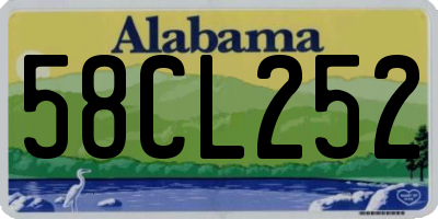 AL license plate 58CL252