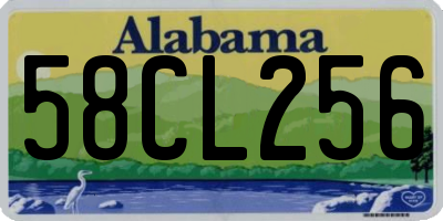 AL license plate 58CL256