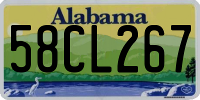 AL license plate 58CL267