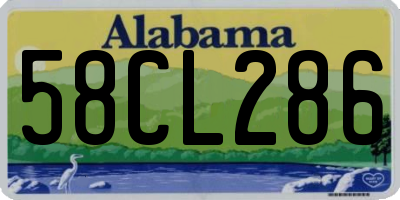 AL license plate 58CL286