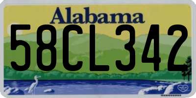 AL license plate 58CL342