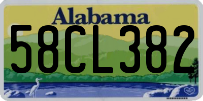 AL license plate 58CL382