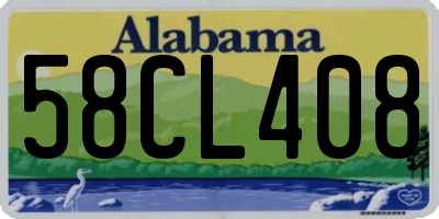 AL license plate 58CL408