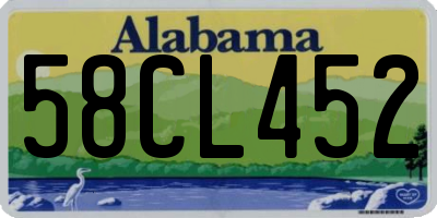 AL license plate 58CL452