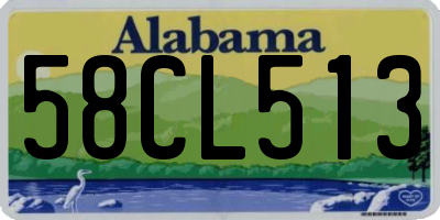 AL license plate 58CL513