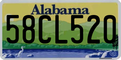 AL license plate 58CL520