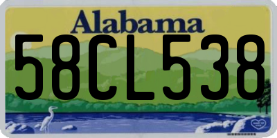 AL license plate 58CL538