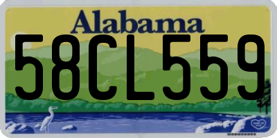 AL license plate 58CL559