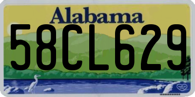 AL license plate 58CL629