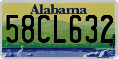 AL license plate 58CL632