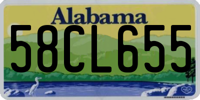 AL license plate 58CL655