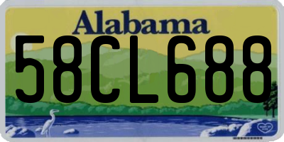 AL license plate 58CL688