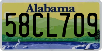 AL license plate 58CL709