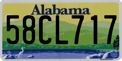 AL license plate 58CL717