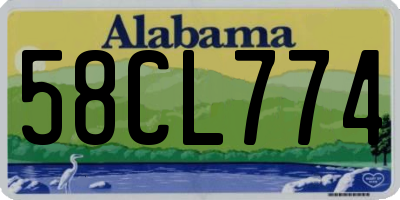 AL license plate 58CL774