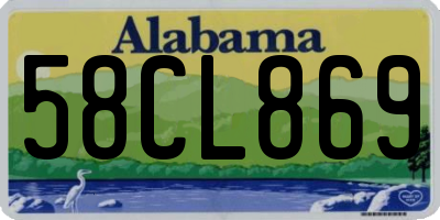 AL license plate 58CL869
