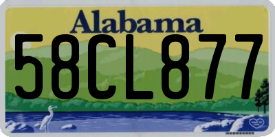 AL license plate 58CL877