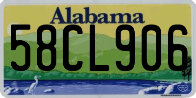 AL license plate 58CL906