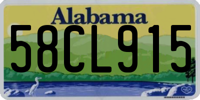 AL license plate 58CL915