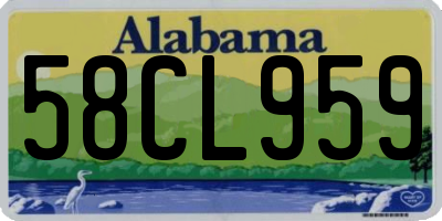 AL license plate 58CL959