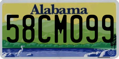 AL license plate 58CM099