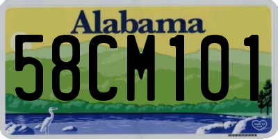 AL license plate 58CM101