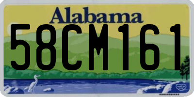 AL license plate 58CM161